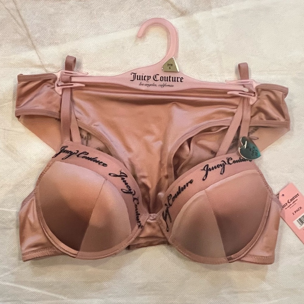 Juicy Couture Blush intimate 2 pack Set/bra-34B panties size S